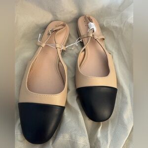a new day Beige and Black Women's Flats